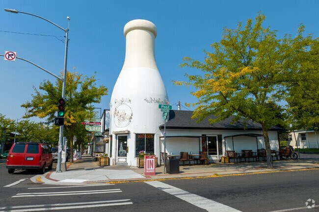 Mary Lou's milk bottle is a Spokane classic for their milkshakes and burgers.