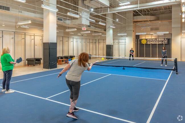 Locals enjoy playing pickleball at Smash It Pickleball in Westbury.