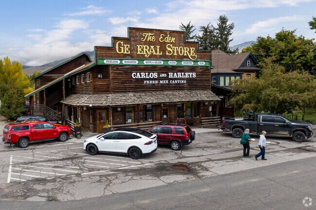 Carlos & Harley’s Fresh-Mex is located in this nostalgic wooden building.