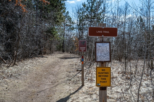 The Lake Trail is one of many great hiking trails throughout Lake Wissota State Park.