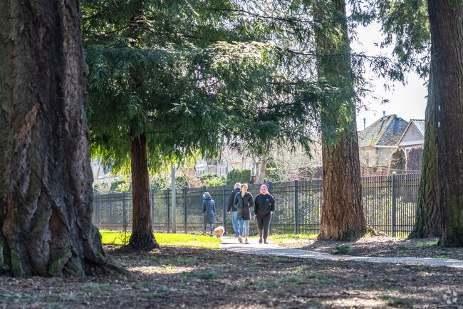Shute Park in South Hillsboro features shaded walking trails for peaceful strolls.