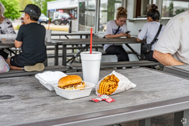A Jug Boy burger, waffle fries, and shake are a staple at Euclid Heights-Runnymede's The Jug.