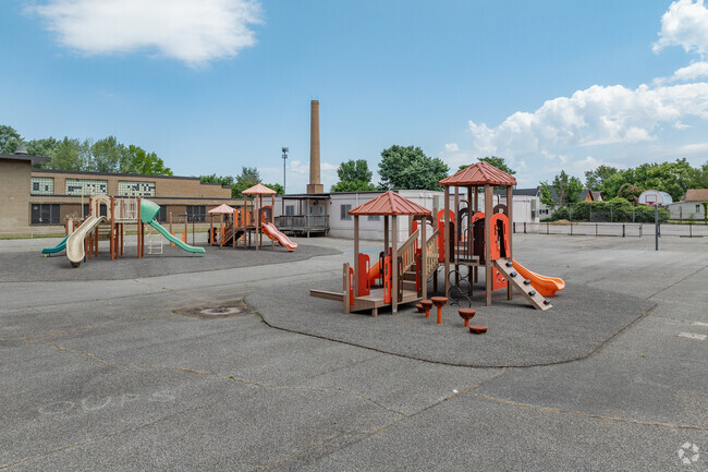 Broadway Academy students can play on the playground during recess.