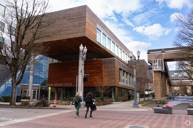 Students attend Portland State University in Downtown Portland, OR.