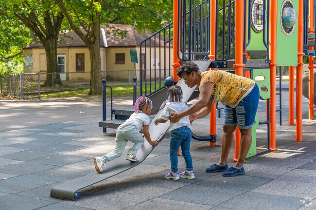 Families around Pittsburgh love the Mckinley Park playground for a fun environment.