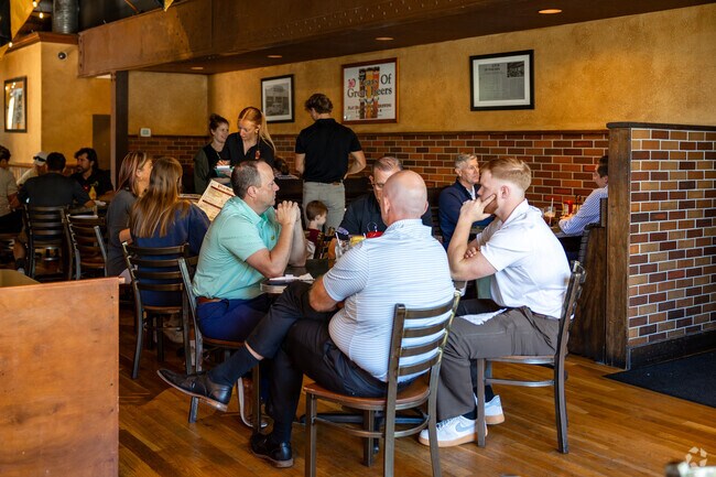 Grab a bite to eat at Flat Branch Pub & Brewery near Old Hawthorne.