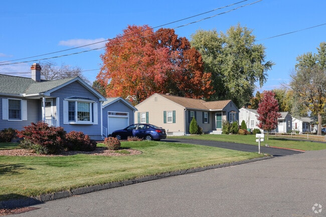 Ranch style homes cover Coakley Drive in the Burnett Road region.