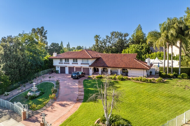 Large circle driveways are common in Westlake Village.