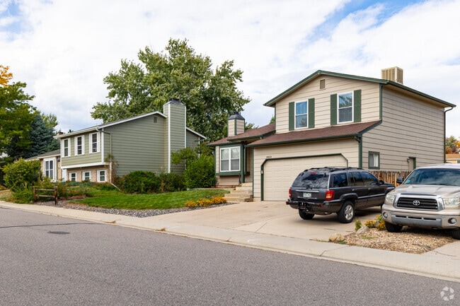Rows of split-level homes with window shutters line Marina Pointe.