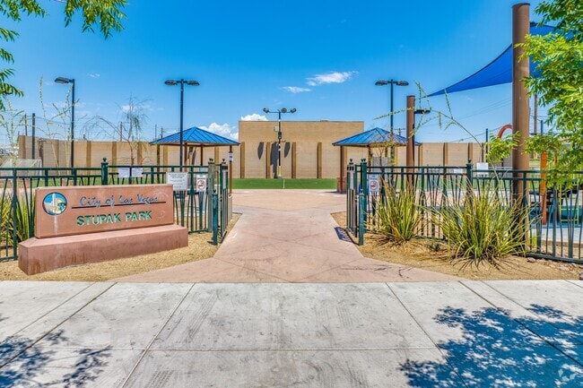 The entrance to Stupak Park in Meadows Village, Las Vegas.