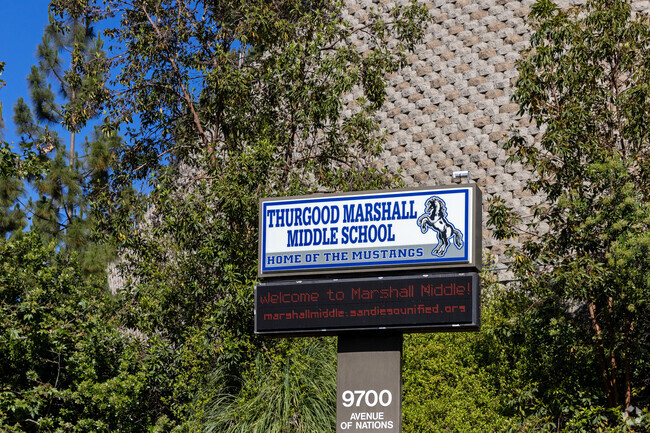 Don't miss any dates at Thurgood Marshall Middle School located in Scripps Ranch.