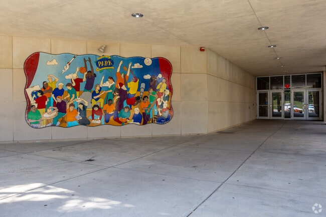 You can find a beautiful mural at Park Middle School/