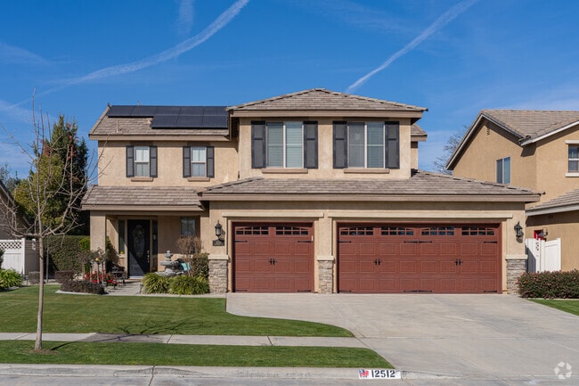 Most of the two story homes of Brighton have a three car garage and solar panels.
