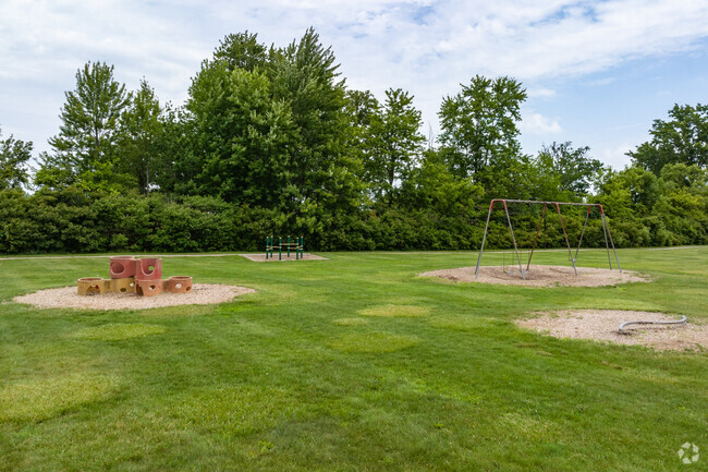 Erving Elementary School swingset and play area in the city of Trenton.