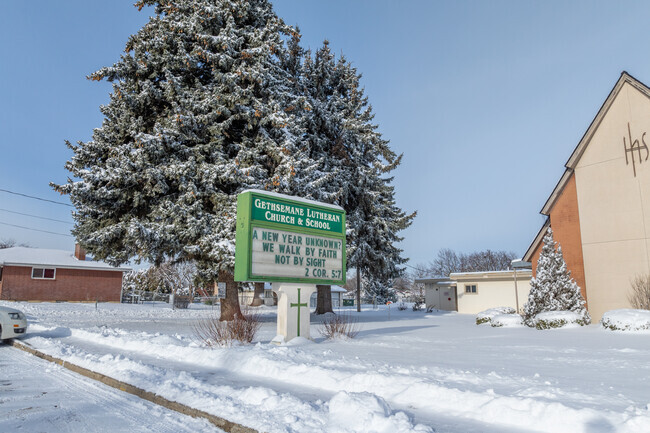 Gethsemanee Lutheran provides new information on their reader board.