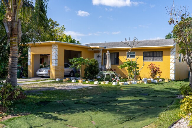 Some homes in Briscayne Gardens carry practical design principles of the Mid Century period.