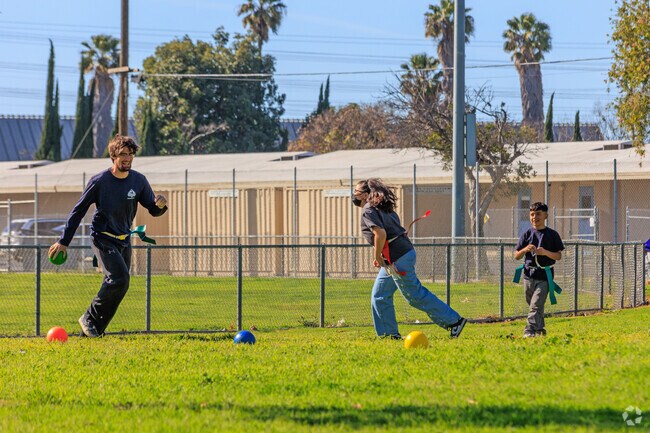 Hudson Academy students have the adjacent Hudson Park to play in.