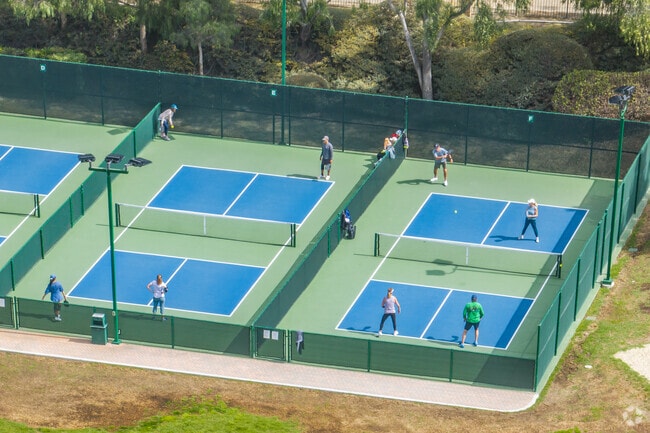 The pickle ball courts at the Rancho Niguel Recreation Club are regularly used by residents.