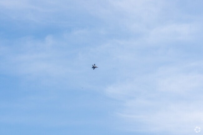 The rumble of jets overhead from the Air Base is constant in Fort Walton Beach.