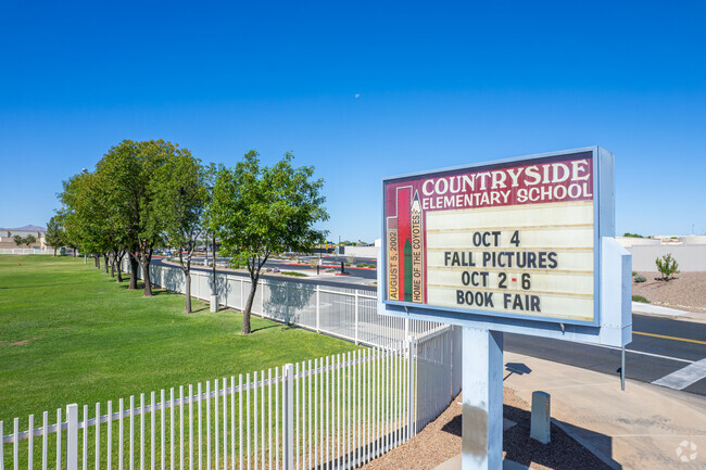 Countryside Elementary School's welcoming entrance in Surprise.