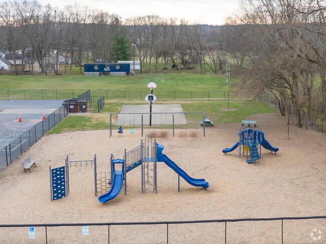 The Edgewood Early Childhood Center has a wonderful park and  basketball court for students.