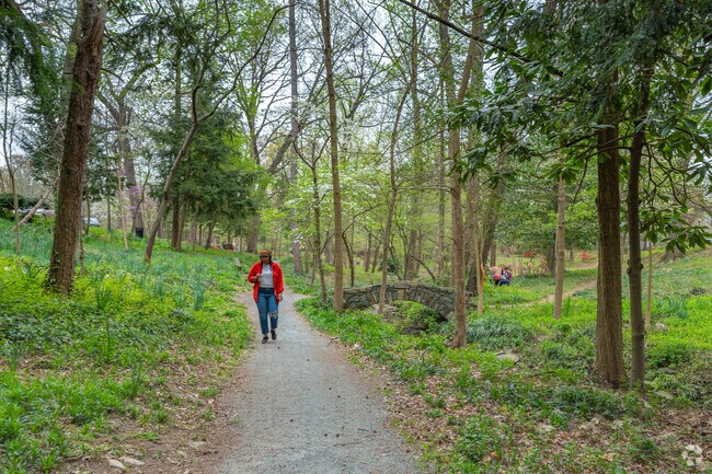 Fisher Park is known for its lush and peaceful walking trails.