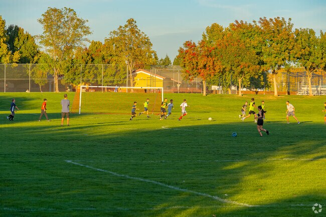 Residents of Junction West enjoy sports and recreation at Santucci Park.