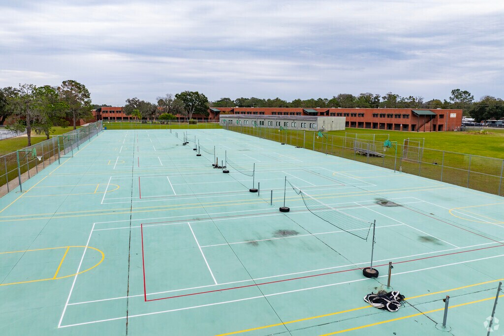 Large recreation courts are also used at Burnett Middle School.