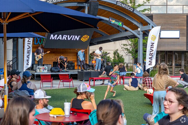 Invite friends and family to Music in the Park for live music and fun.