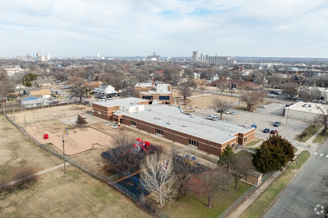 Here is an aerial view of Park Elementary School.