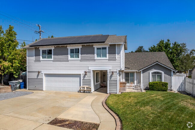 There are a few two-story homes in Hawley like this one with solar.