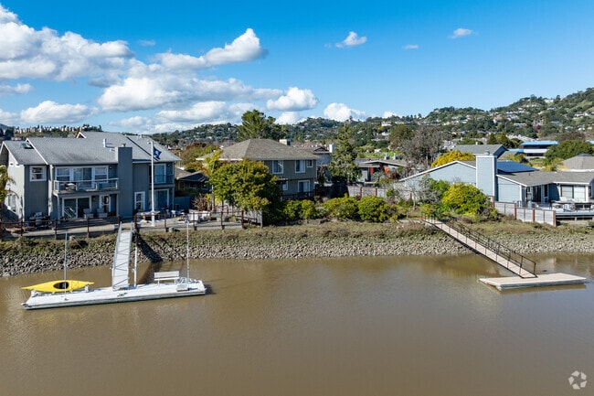 Riviera Circle residents enjoy waterfront activities like kayaking on the Corte Madera Creek.