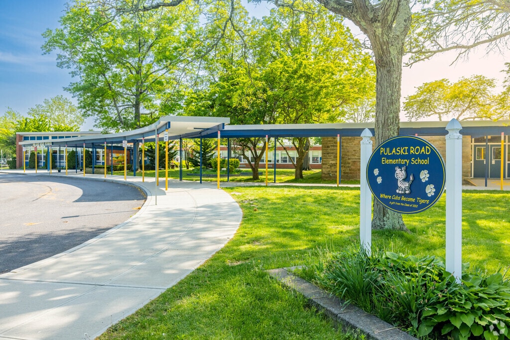 This is the front of Pulaski Road Elementary School in East Northport.