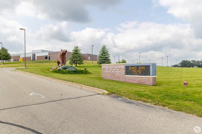 Byron Senior High School offers academic programs and extracurricular activities.