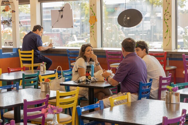 Families go into Chico for dining experiences.