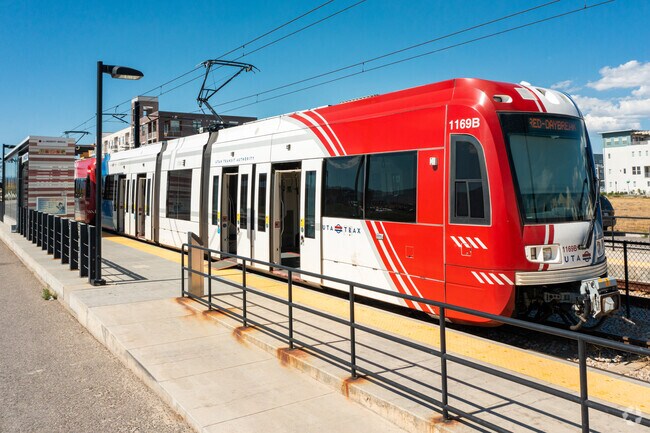 TRAX station at 900 East and Trolley Square serves riders near Salt Lake’s Lower Avenues.
