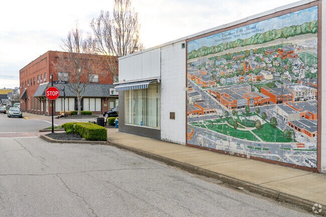 Art along D Street adds a vibrant and creative flair to South Charleston, WV.