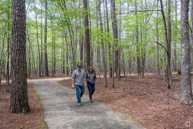 You can enjoy the walking trails at Little River Regional Park just a few minutes away from the Rougemont neighborhood.