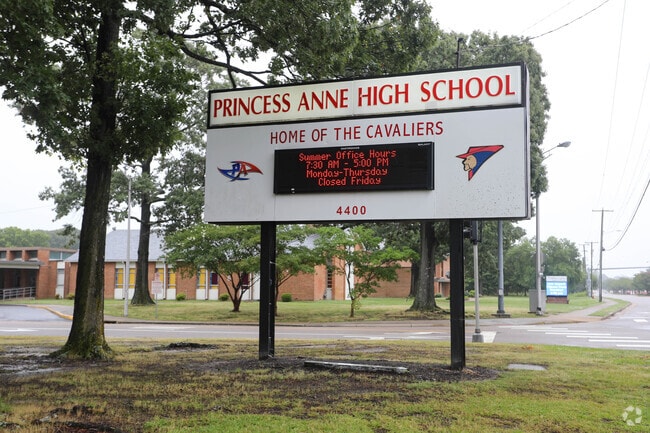 Princess Anne High School entrance signage