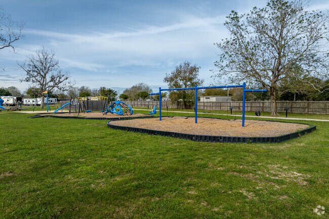Residents can enjoy walking trails and playgrounds at Backyard Park in Sweeny.