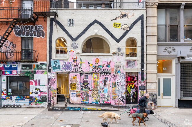 The Jean-Michel Basquiat Plaque commemorates the artist's life here in Bowery.