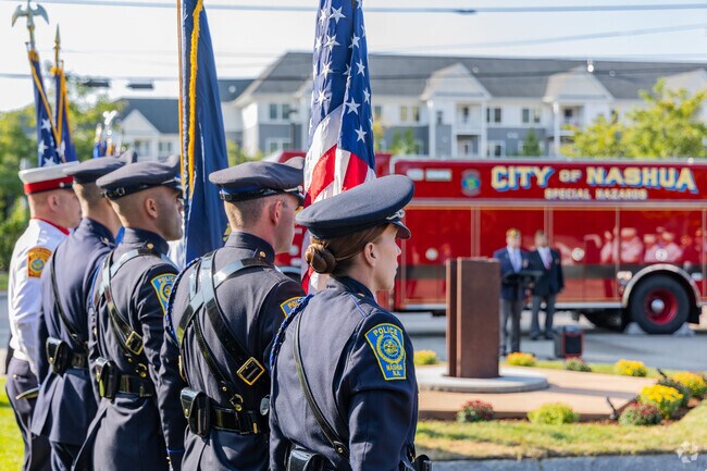 On 9/11 every year, the Nashua Fire Rescue in Nashua holds a memorial service to all those lost.