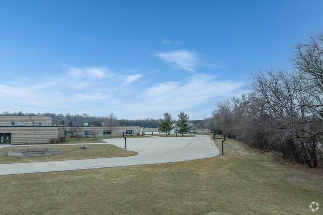 Students can play some basketball at Stone Bank Elementary School.