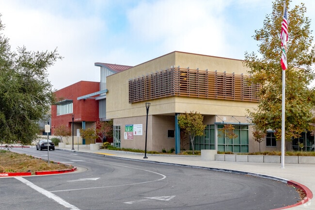 Students drop off area at Cupertino High School in Cupertino.