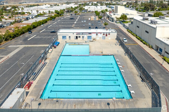 The swimming team has a pool on campus at Centennial High School in Corona.