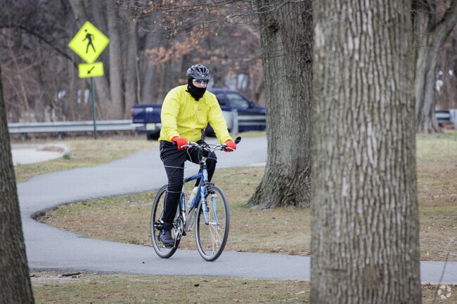 Bikers enjoy a dedicated path at Saddle River County Park in Saddle Brook.
