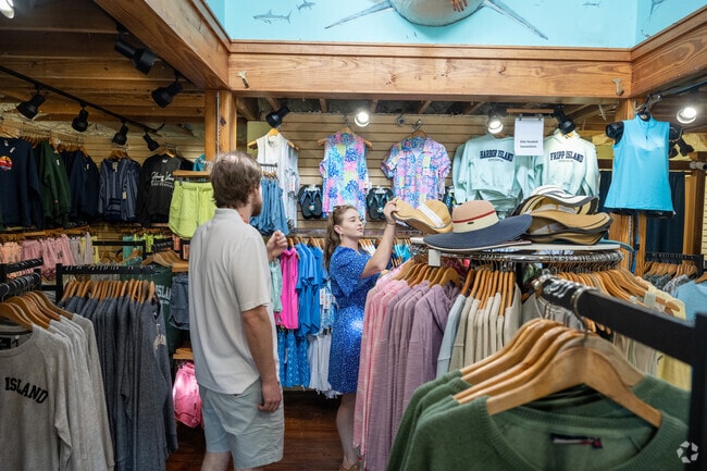 You can explore the amazing clothing options at Barefoot Bubba's in Harbor Island.