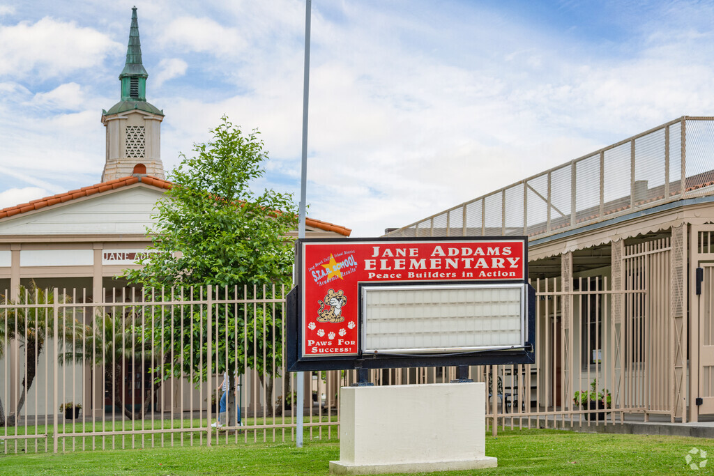 Jane Addams Elementary School in Long beach, California serves grades K-5.