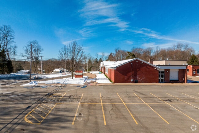 The parking lot is spacious for students and staff at New Haven Elementary in New Haven.