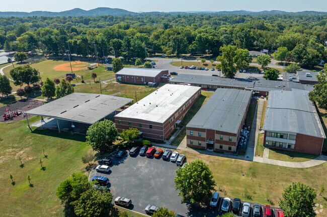Crieve Hall Elementary School has added additional buildings for more classrooms in Crieve Hall.